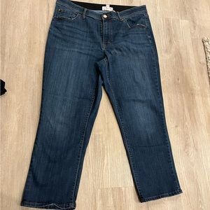 EVRI dark wash denim capris size 16W